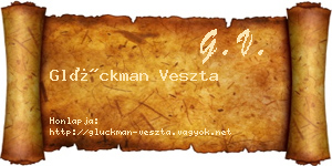 Glückman Veszta névjegykártya